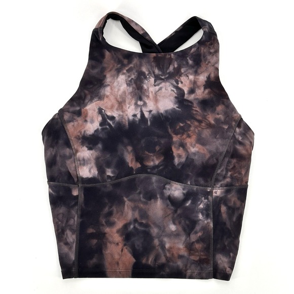 lululemon athletica Tops - Lululemon Key To Balance Tank Purple Tie Dye Size 4 Padded Nulu Yoga Gym Pilates